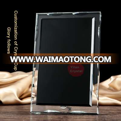 Wholesale Hot Sell New Design Blank Wavy Photo Frame Shape Jade Glass Award Trophy For Music Tournament Souvenirs