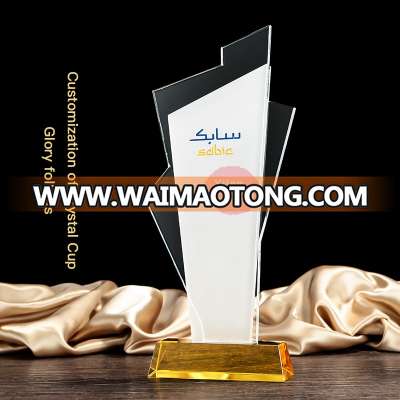 Wholesale Custom Made k9 Crystal Glass Trophy For Company Presentation Gifts