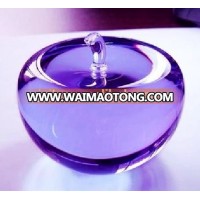 Free Shipping Valentine Gift Crystal Glass Apple For Promotional Products Souvenirs