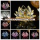 Colorful Crystal Glass Lotus flower For Wedding Giveaway Gift